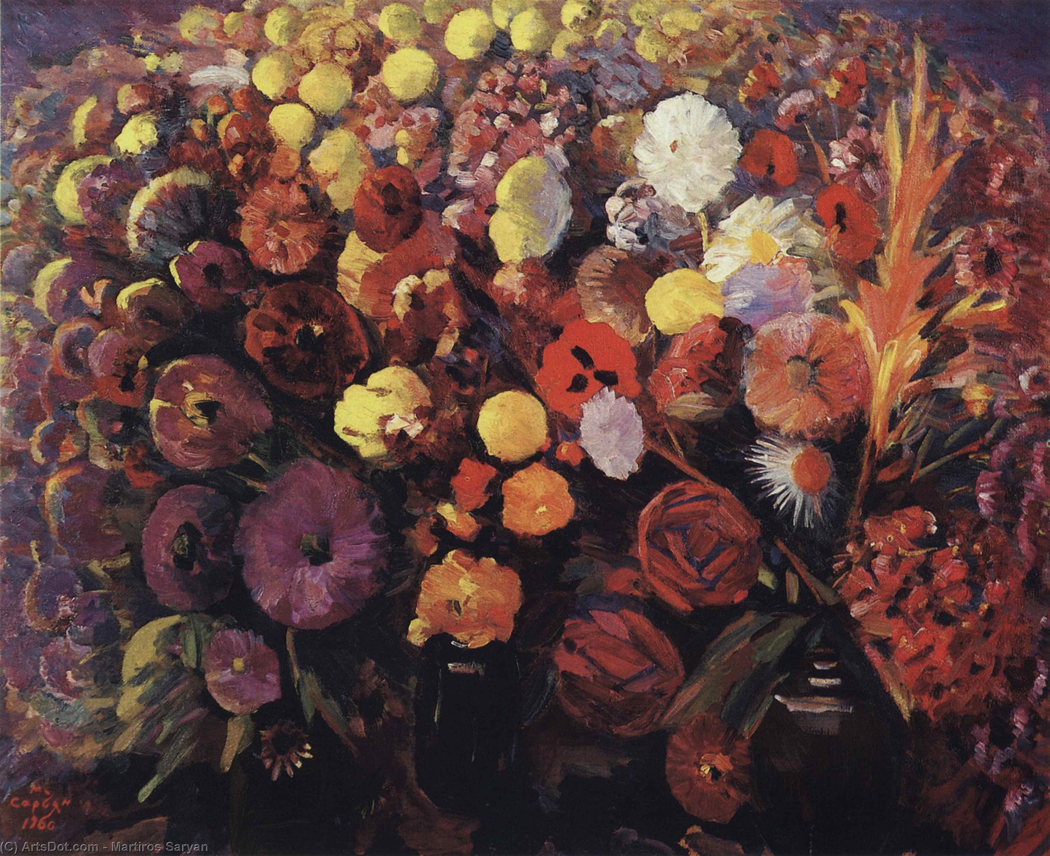 Wikioo.org - The Encyclopedia of Fine Arts - Painting, Artwork by Martiros Saryan - Flowers (9)