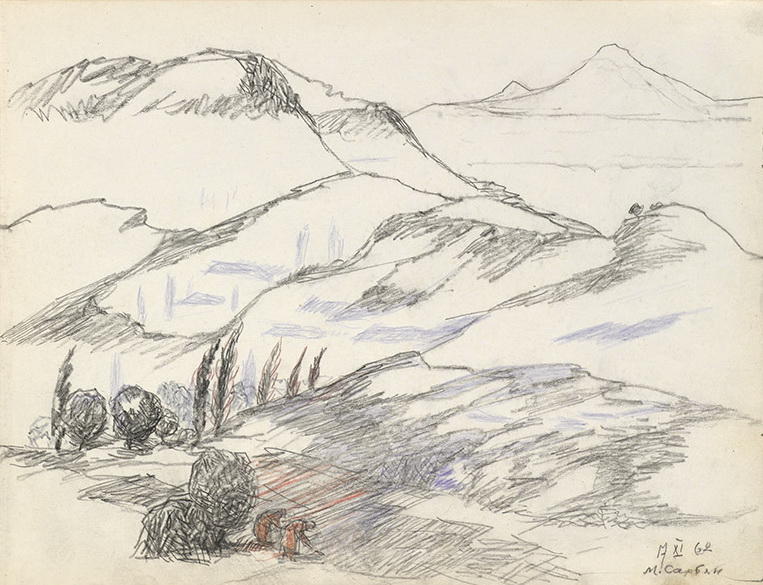 Wikioo.org - Die Enzyklopädie bildender Kunst - Malerei, Kunstwerk von Martiros Saryan - Armenian Mountains