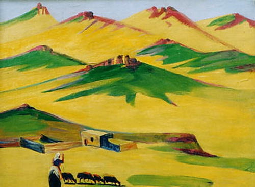 Wikioo.org - The Encyclopedia of Fine Arts - Painting, Artwork by Martiros Saryan - Notable day in the mountains