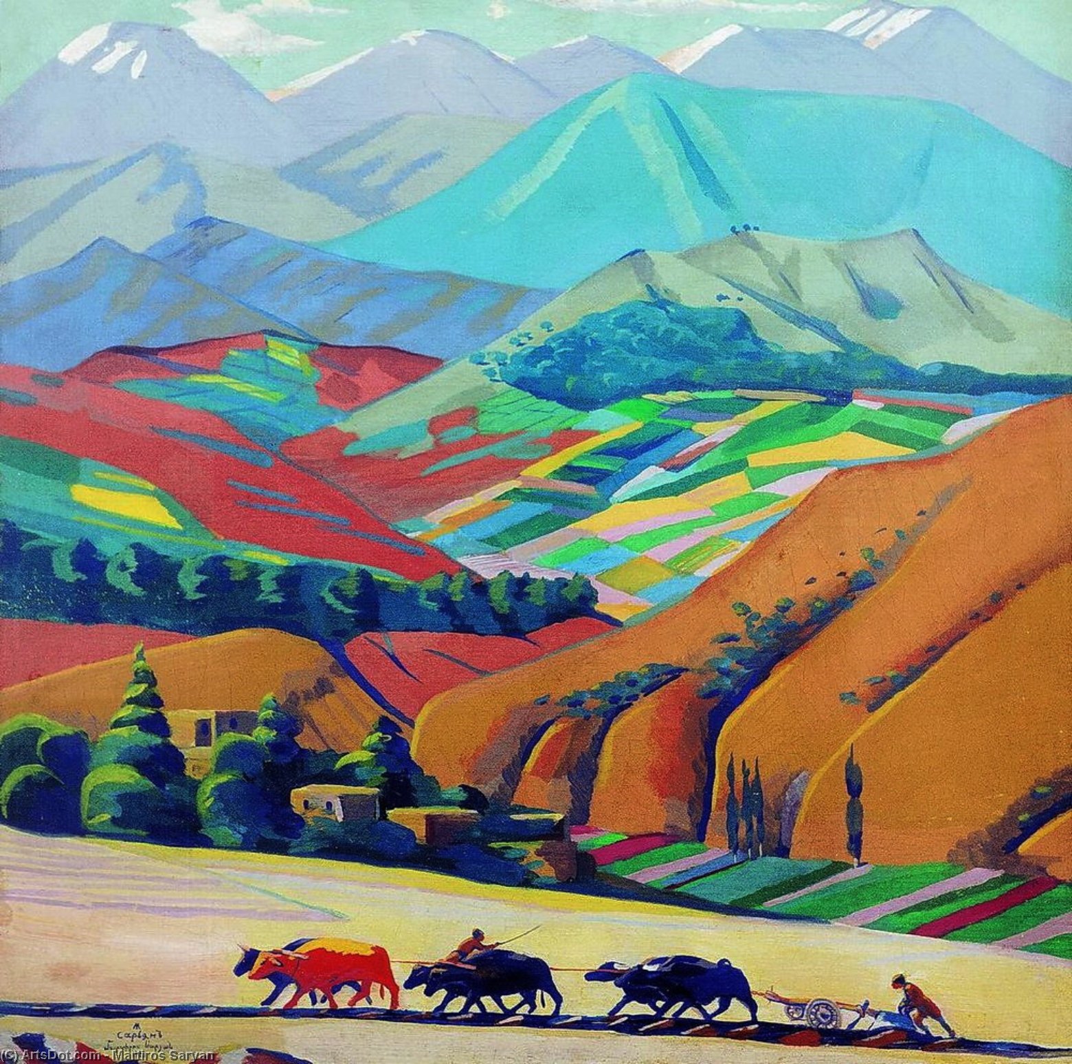 WikiOO.org - دایره المعارف هنرهای زیبا - نقاشی، آثار هنری Martiros Saryan - Mountais