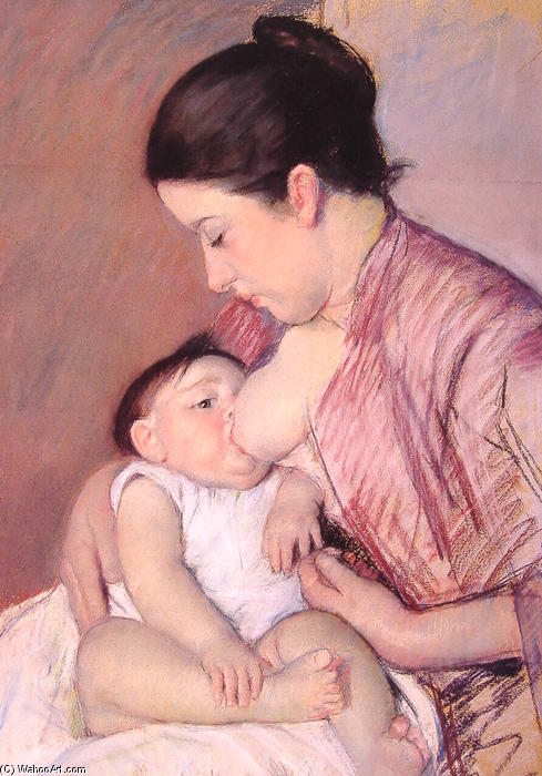 WikiOO.org - Encyclopedia of Fine Arts - Lukisan, Artwork Mary Stevenson Cassatt - Maternity