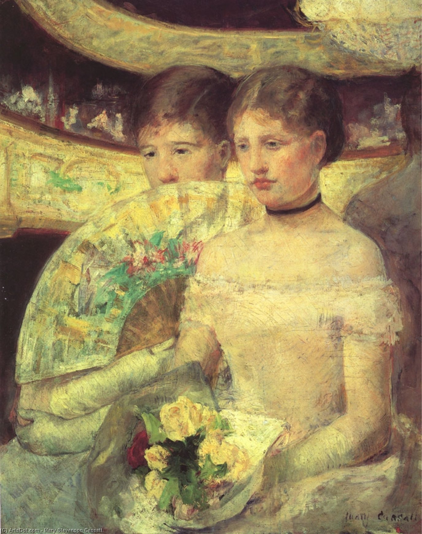 Wikioo.org – La Enciclopedia de las Bellas Artes - Pintura, Obras de arte de Mary Stevenson Cassatt - la loge