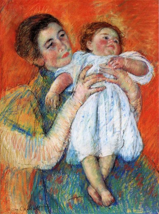 Wikioo.org - The Encyclopedia of Fine Arts - Painting, Artwork by Mary Stevenson Cassatt - The Barefoot Child