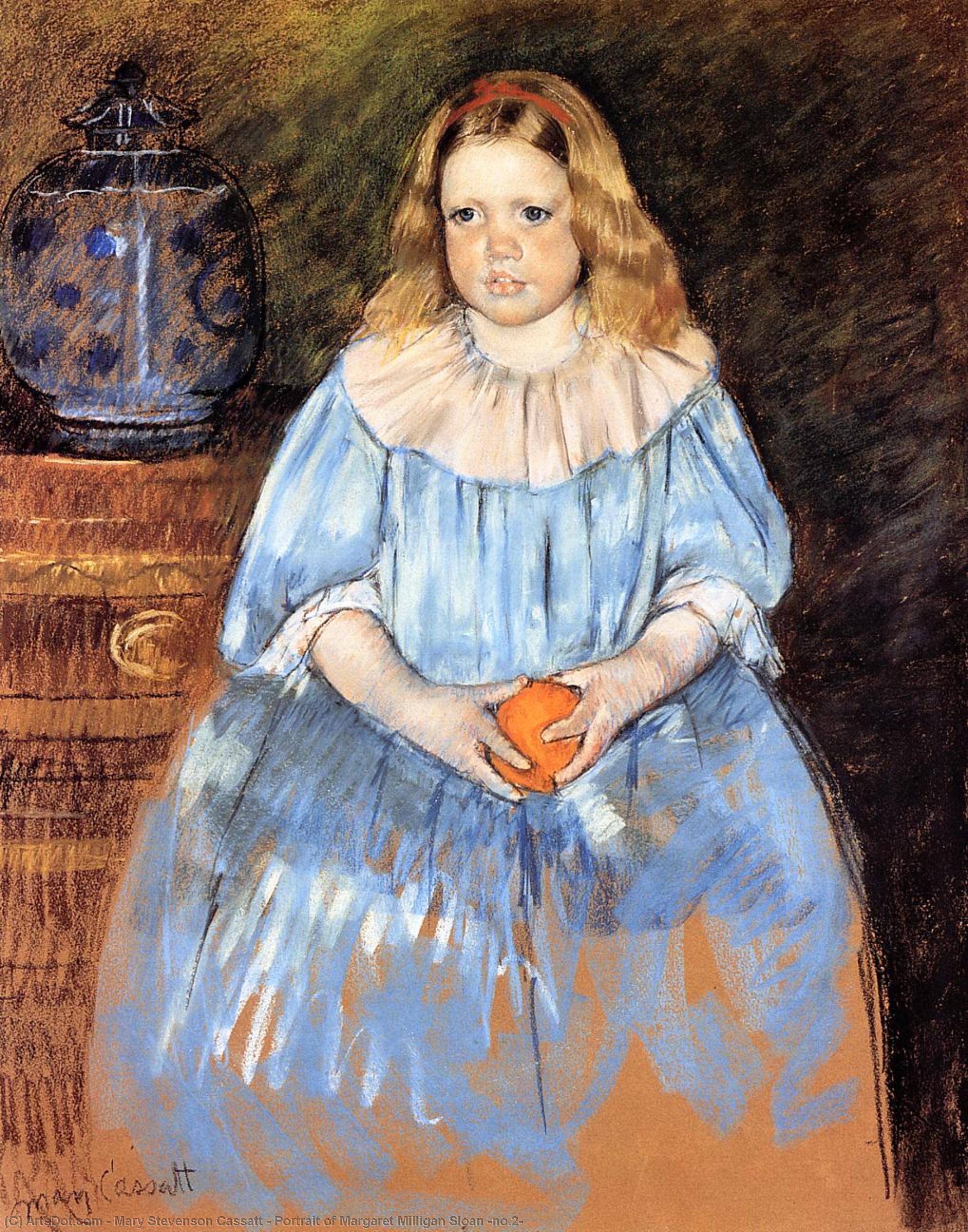 Wikioo.org – L'Enciclopedia delle Belle Arti - Pittura, Opere di Mary Stevenson Cassatt - Ritratto di Margaret Milligan Sloan No  2