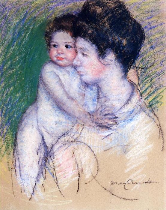 Wikioo.org - The Encyclopedia of Fine Arts - Painting, Artwork by Mary Stevenson Cassatt - Motherhood
