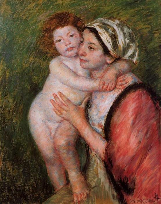 WikiOO.org - Encyclopedia of Fine Arts - Lukisan, Artwork Mary Stevenson Cassatt - Mother And Child