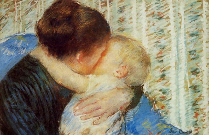 WikiOO.org - Encyclopedia of Fine Arts - Lukisan, Artwork Mary Stevenson Cassatt - Mother and Child