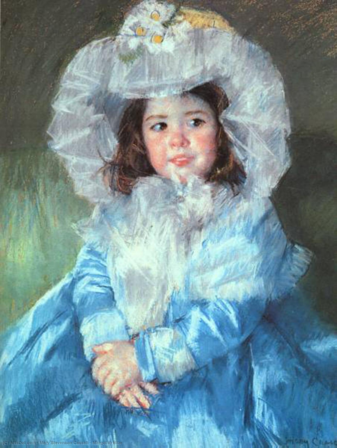 Wikioo.org - The Encyclopedia of Fine Arts - Painting, Artwork by Mary Stevenson Cassatt - Margot in Blue
