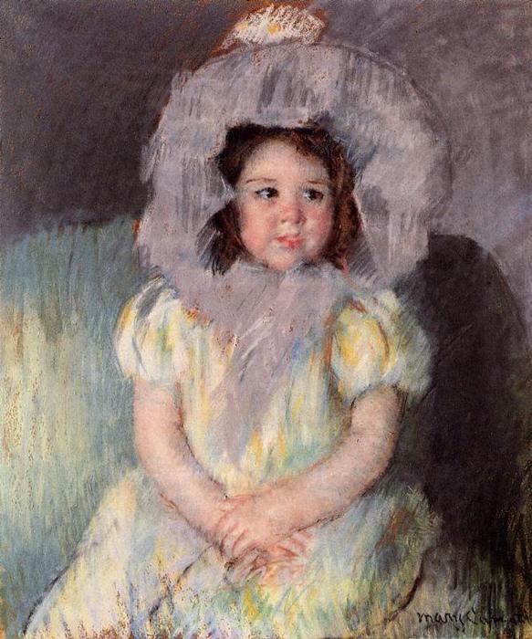 Wikioo.org – L'Enciclopedia delle Belle Arti - Pittura, Opere di Mary Stevenson Cassatt - Margot in bianco
