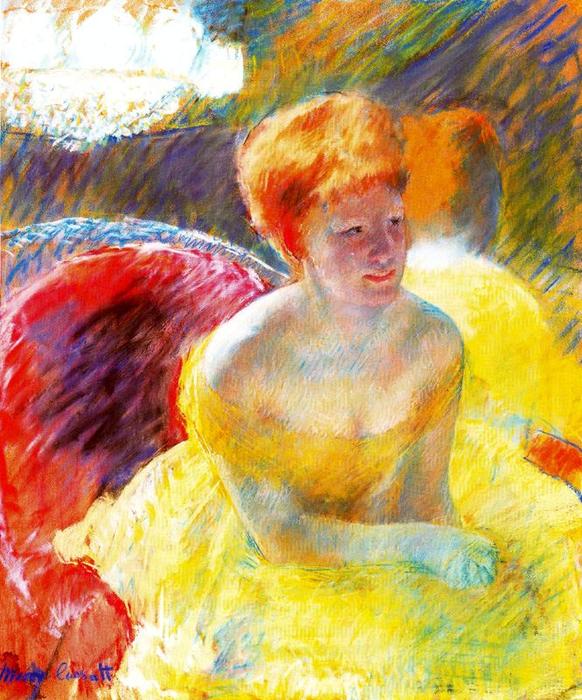 Wikioo.org - The Encyclopedia of Fine Arts - Painting, Artwork by Mary Stevenson Cassatt - Lydia at the Theater