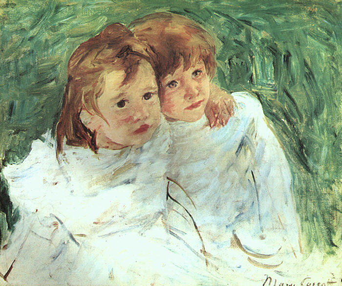 WikiOO.org - אנציקלופדיה לאמנויות יפות - ציור, יצירות אמנות Mary Stevenson Cassatt - The Sisters