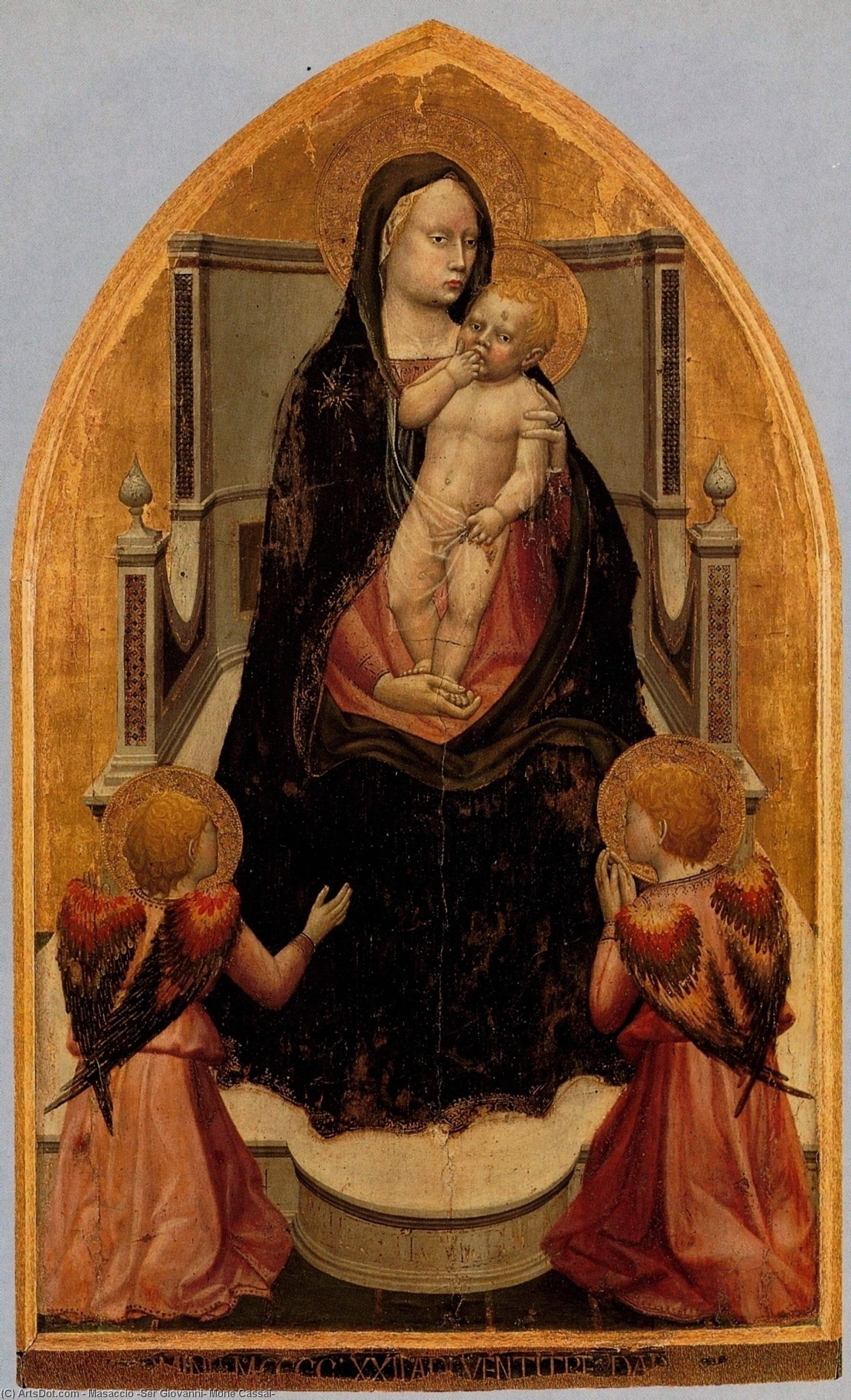 Wikioo.org – L'Enciclopedia delle Belle Arti - Pittura, Opere di Masaccio (Ser Giovanni, Mone Cassai) - san giovenale Trittico . Pannello centrale