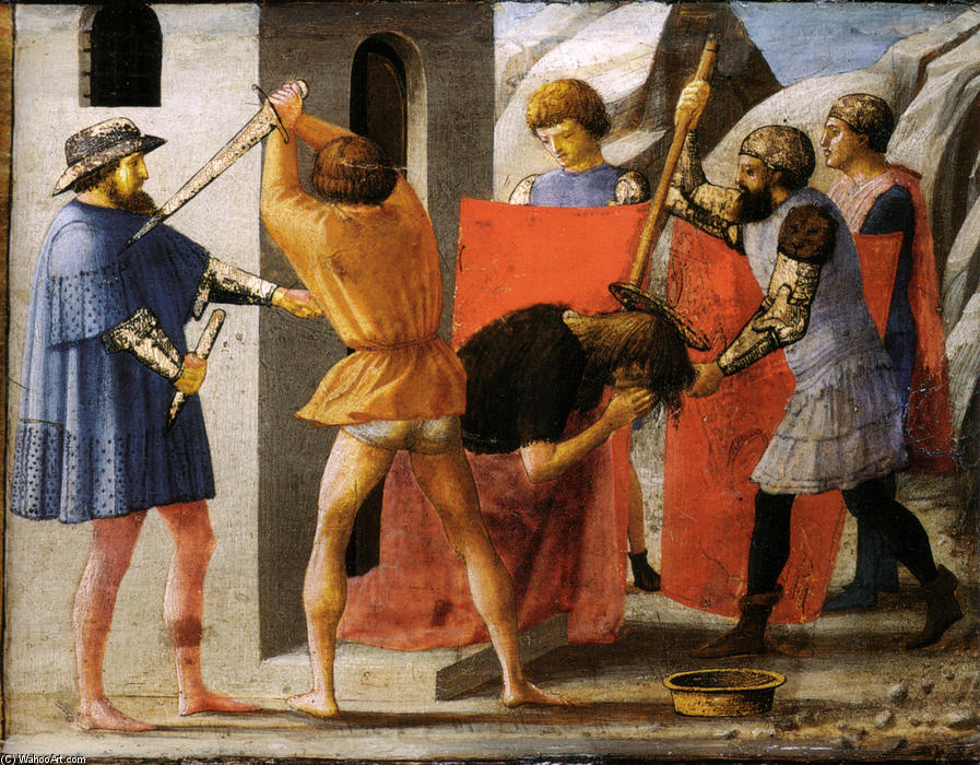 Wikioo.org - Die Enzyklopädie bildender Kunst - Malerei, Kunstwerk von Masaccio (Ser Giovanni, Mone Cassai) - Martyrium of San Giovanni Battista
