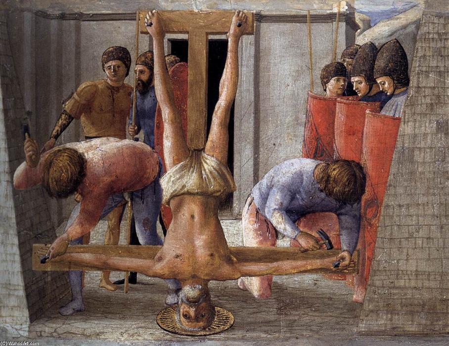 Wikioo.org – L'Enciclopedia delle Belle Arti - Pittura, Opere di Masaccio (Ser Giovanni, Mone Cassai) - crocifissione famigerato S Pietro