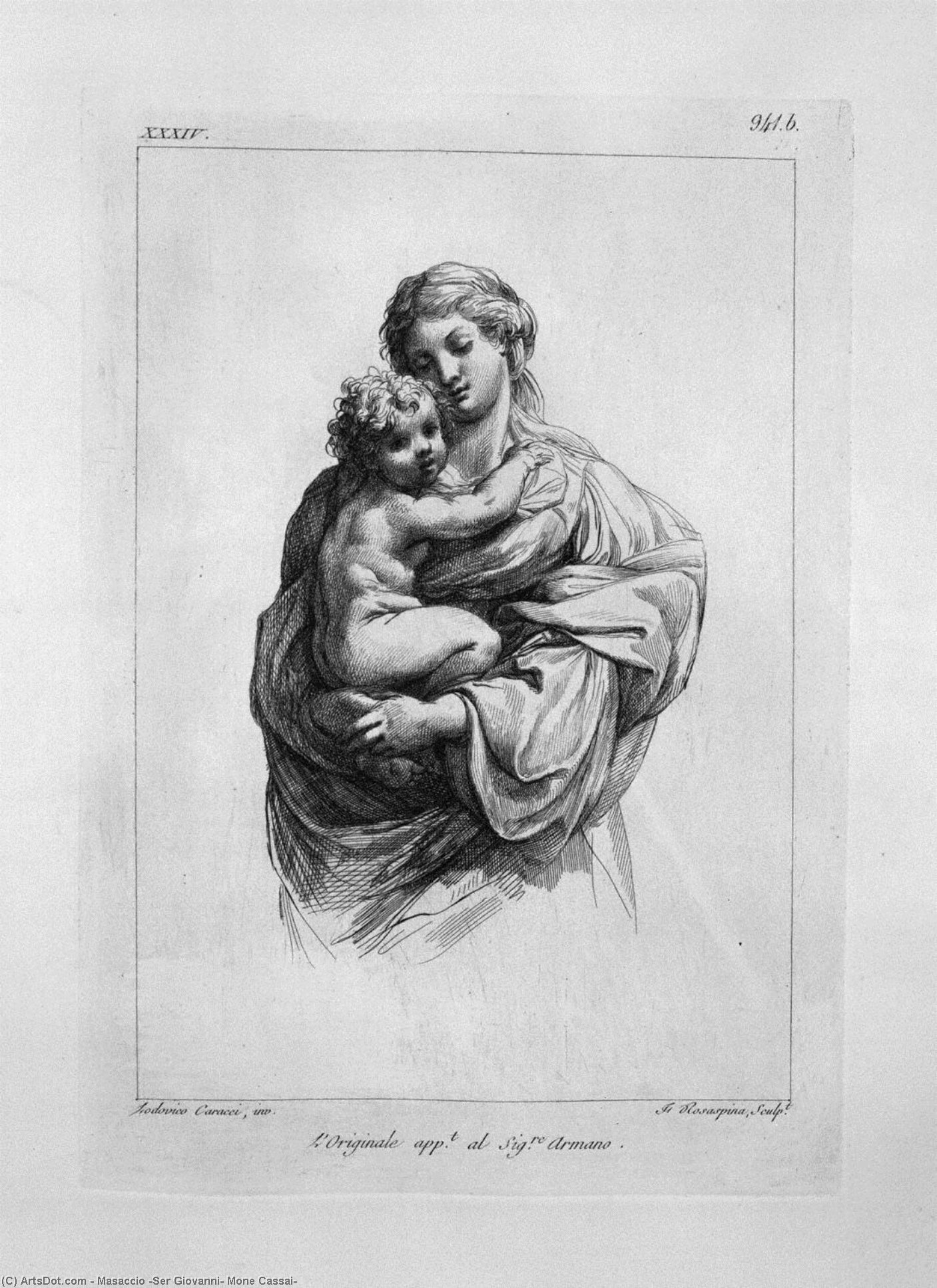 WikiOO.org - 百科事典 - 絵画、アートワーク Masaccio (Ser Giovanni, Mone Cassai) - マドンナ Casini