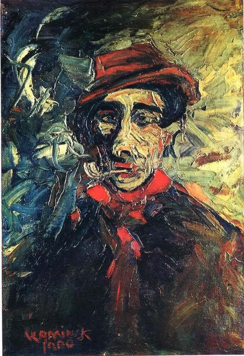 WikiOO.org - Güzel Sanatlar Ansiklopedisi - Resim, Resimler Maurice De Vlaminck - Man Smoking a Pipe