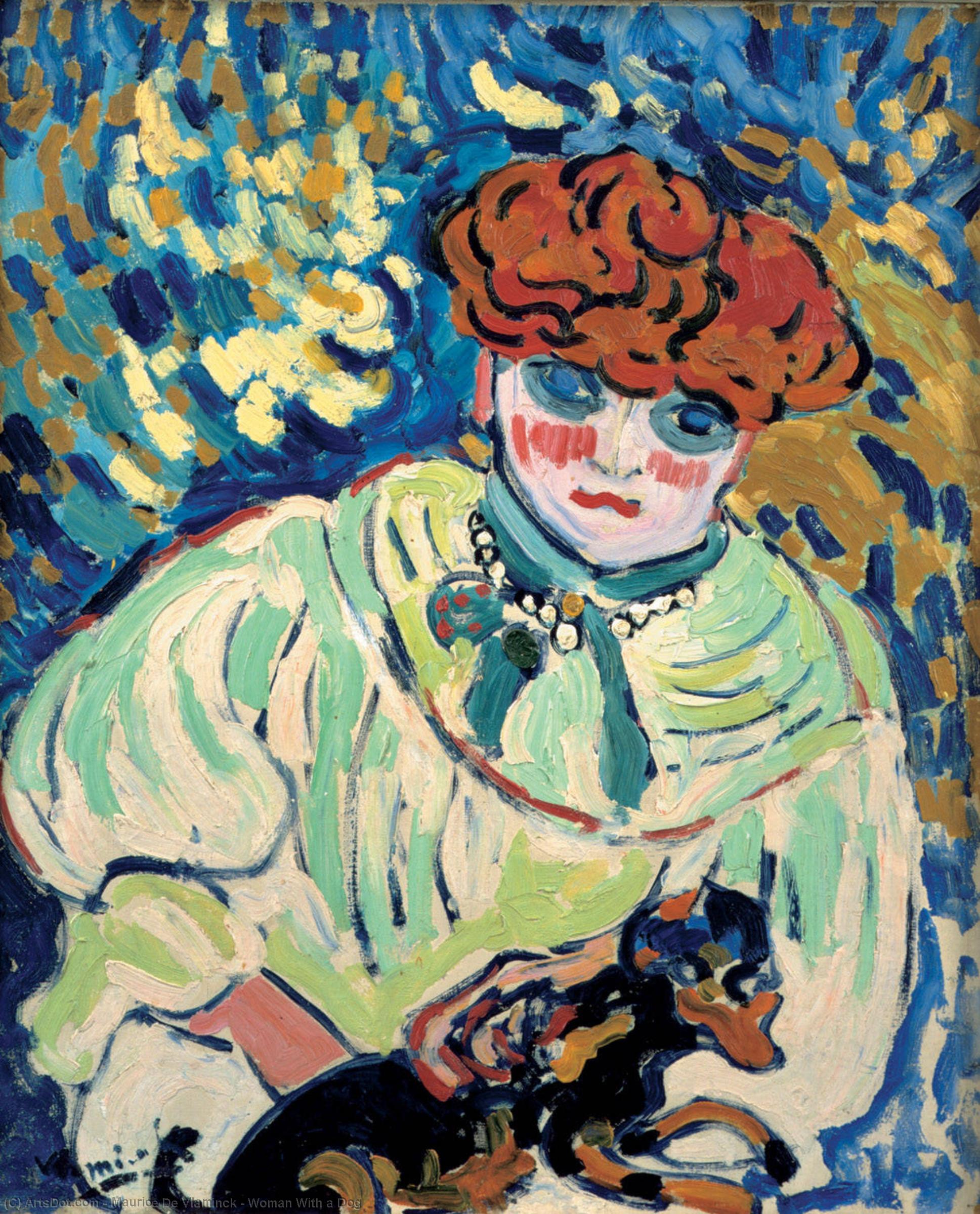 WikiOO.org - Енциклопедія образотворчого мистецтва - Живопис, Картини
 Maurice De Vlaminck - Woman With a Dog