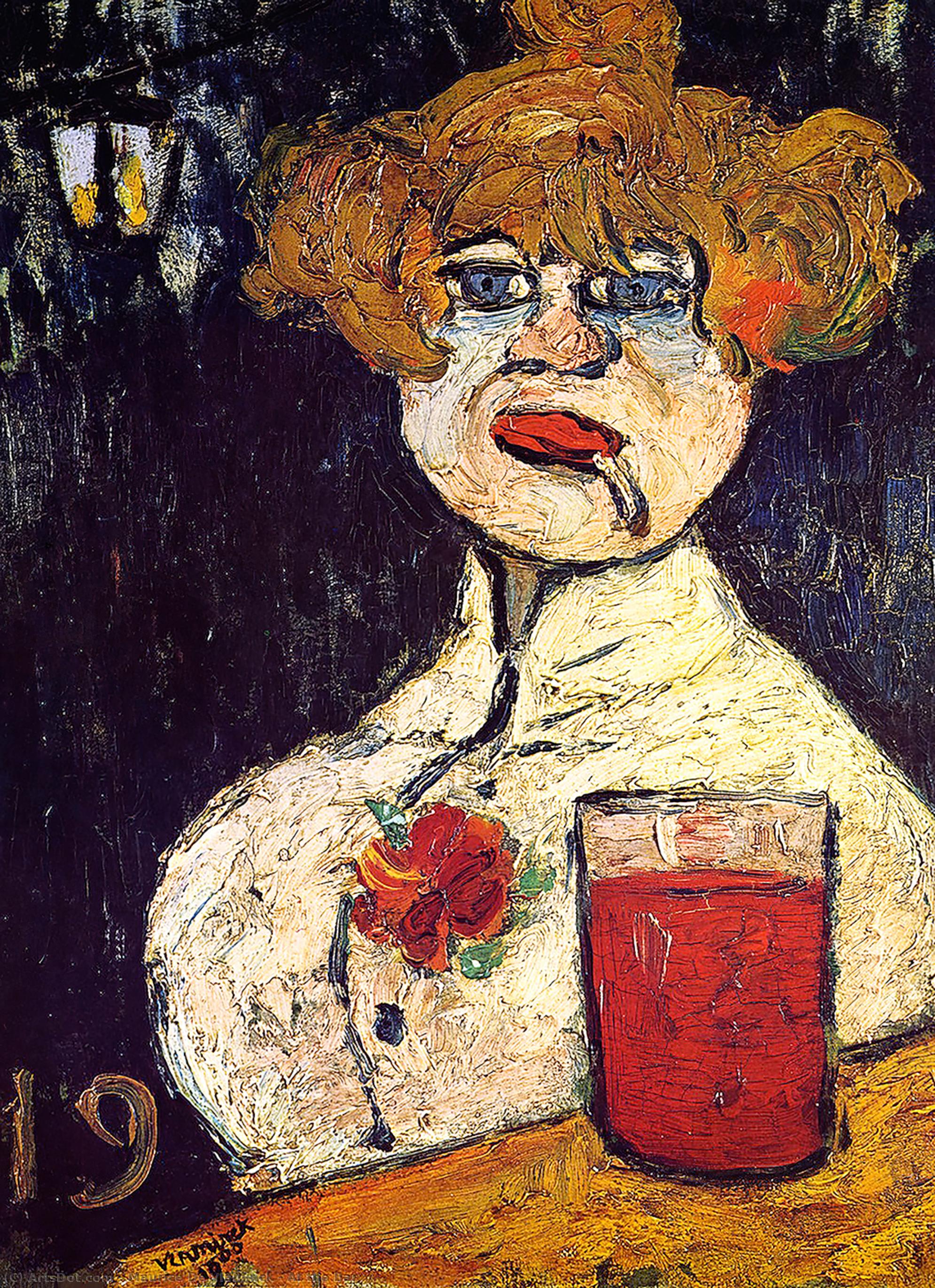 WikiOO.org - Encyclopedia of Fine Arts - Schilderen, Artwork Maurice De Vlaminck - At the Bar