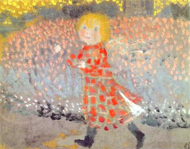 Wikioo.org – L'Enciclopedia delle Belle Arti - Pittura, Opere di Denis Maurice - Bambino in un grembiule o Bambina in un vestito rosso