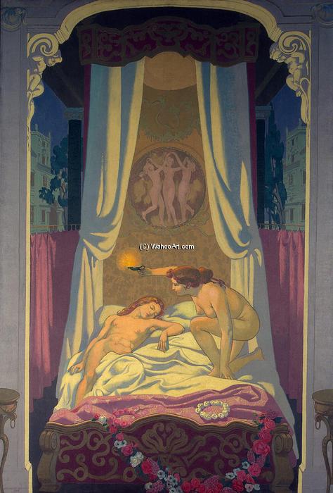 Wikioo.org – L'Enciclopedia delle Belle Arti - Pittura, Opere di Denis Maurice - Pannello 3. Psiche scopre che il suo amante misterioso è Eros