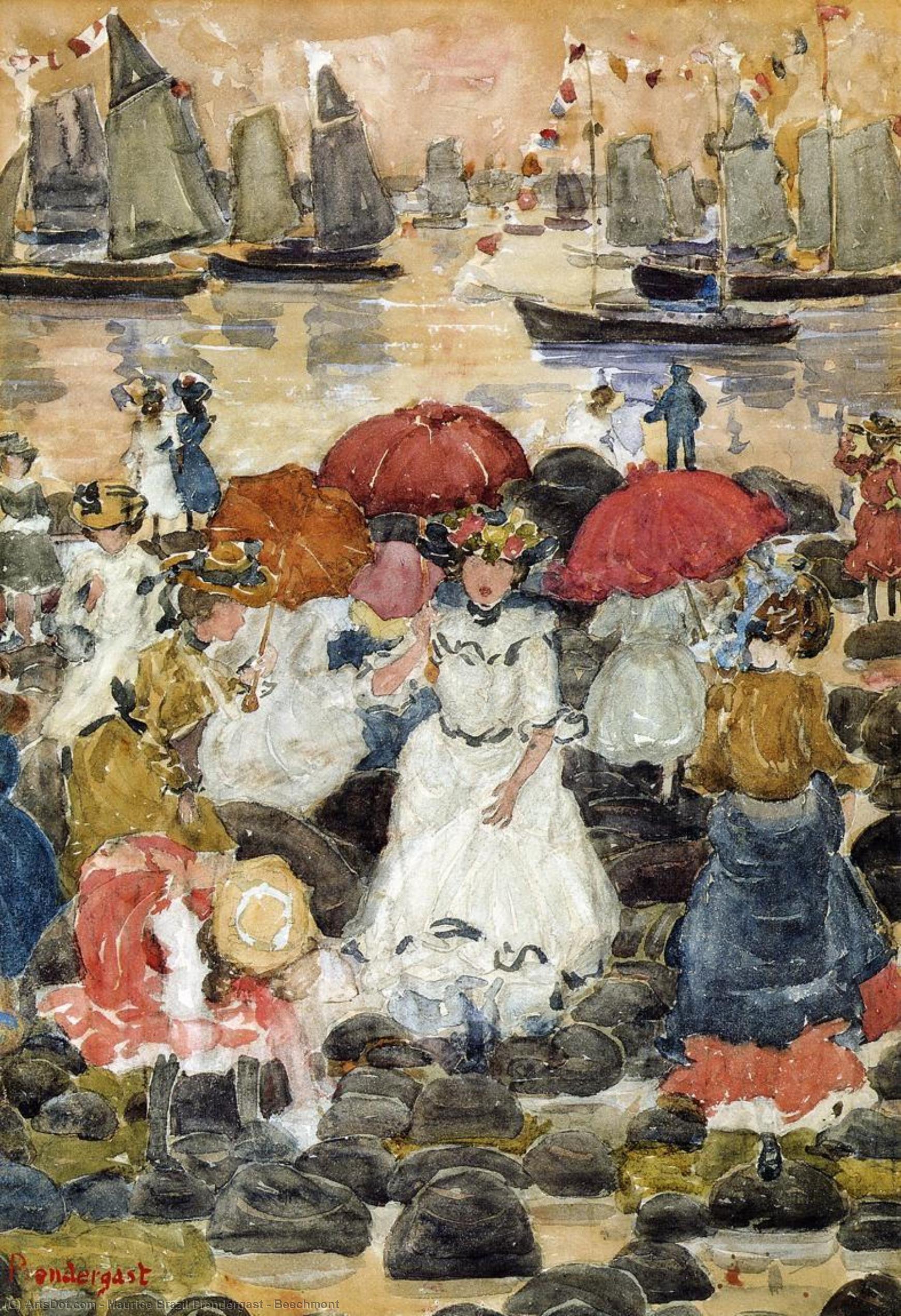Wikioo.org - The Encyclopedia of Fine Arts - Painting, Artwork by Maurice Brazil Prendergast - Beechmont