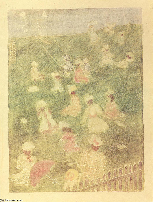 Wikioo.org - The Encyclopedia of Fine Arts - Painting, Artwork by Maurice Brazil Prendergast - Children at Play