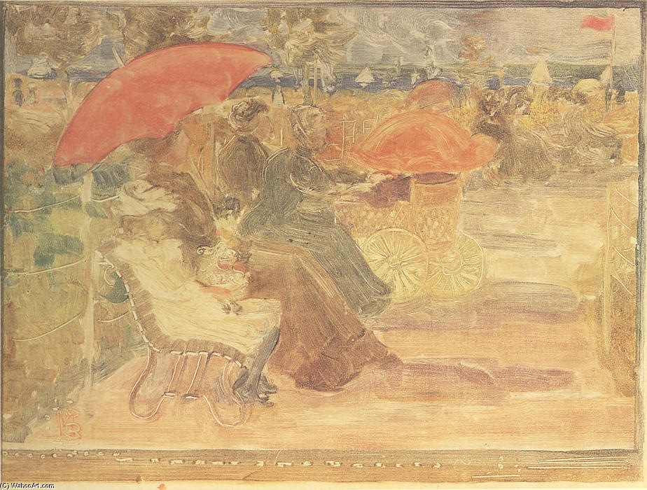 Wikioo.org - The Encyclopedia of Fine Arts - Painting, Artwork by Maurice Brazil Prendergast - Marine Park
