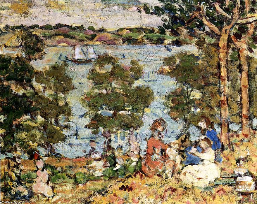 Wikioo.org - The Encyclopedia of Fine Arts - Painting, Artwork by Maurice Brazil Prendergast - The Inlet