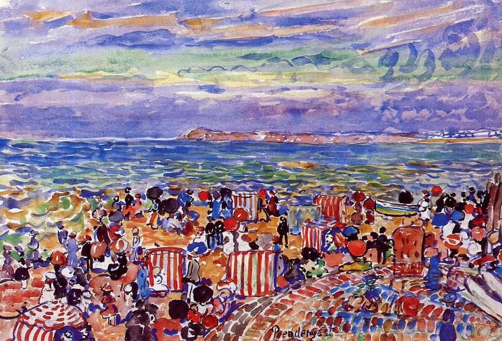 Wikioo.org - The Encyclopedia of Fine Arts - Painting, Artwork by Maurice Brazil Prendergast - St. Malo No. 2