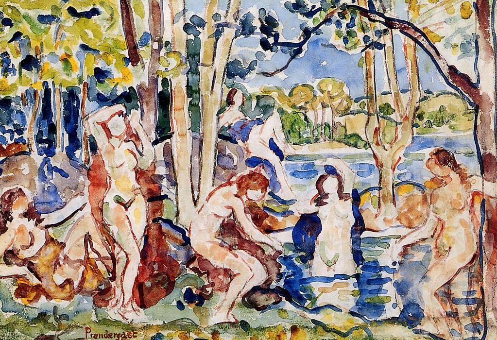 Wikioo.org - The Encyclopedia of Fine Arts - Painting, Artwork by Maurice Brazil Prendergast - Bathers