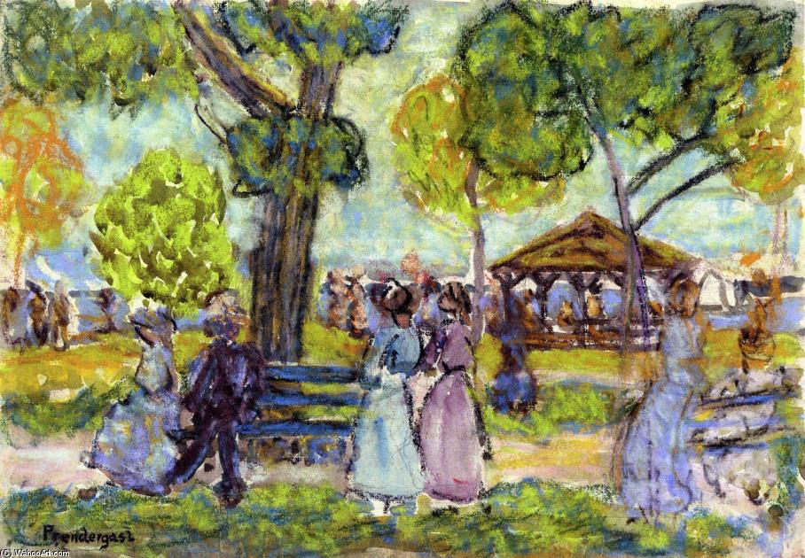 Wikioo.org - The Encyclopedia of Fine Arts - Painting, Artwork by Maurice Brazil Prendergast - The Pavilion