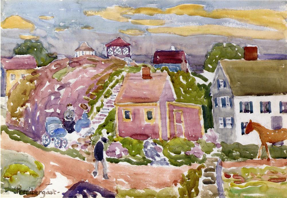 Wikioo.org - The Encyclopedia of Fine Arts - Painting, Artwork by Maurice Brazil Prendergast - Rockport, Mass.