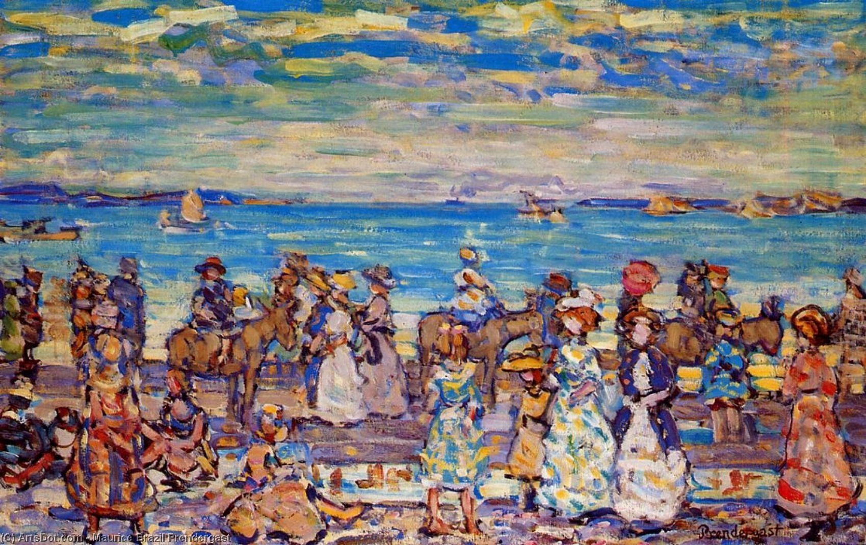 Wikioo.org - The Encyclopedia of Fine Arts - Painting, Artwork by Maurice Brazil Prendergast - Opal Sea
