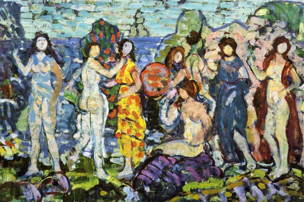 WikiOO.org - Encyclopedia of Fine Arts - Målning, konstverk Maurice Brazil Prendergast - Bathers