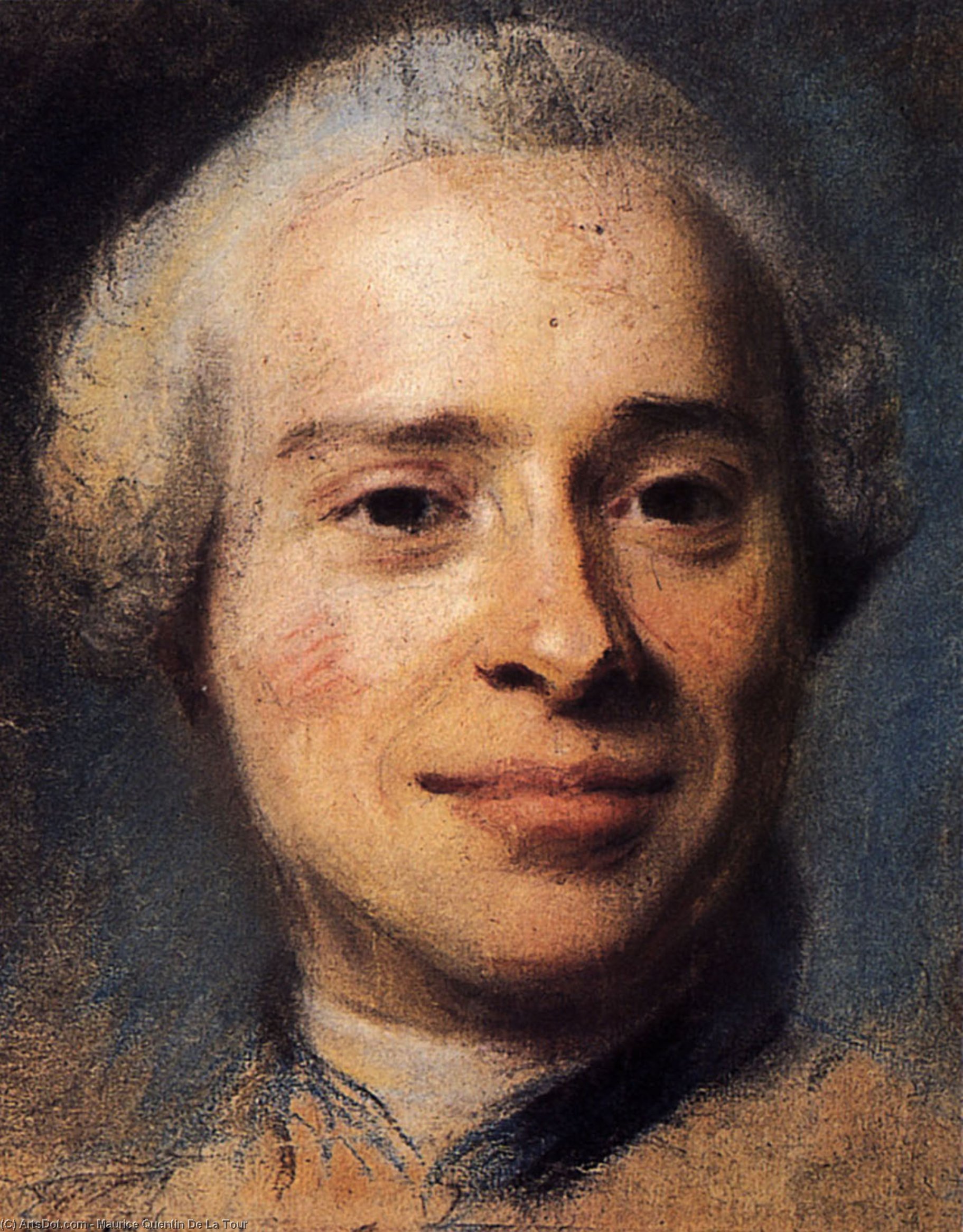Wikoo.org - موسوعة الفنون الجميلة - اللوحة، العمل الفني Maurice Quentin De La Tour - Portrait of Jean Le Rond d'Alembert