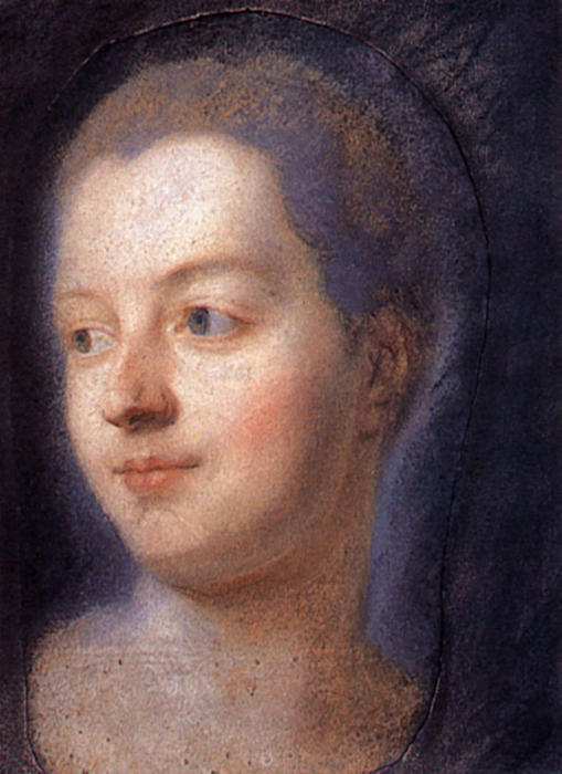 WikiOO.org - Енциклопедия за изящни изкуства - Живопис, Произведения на изкуството Maurice Quentin De La Tour - Portrait of Madame de Pompadour