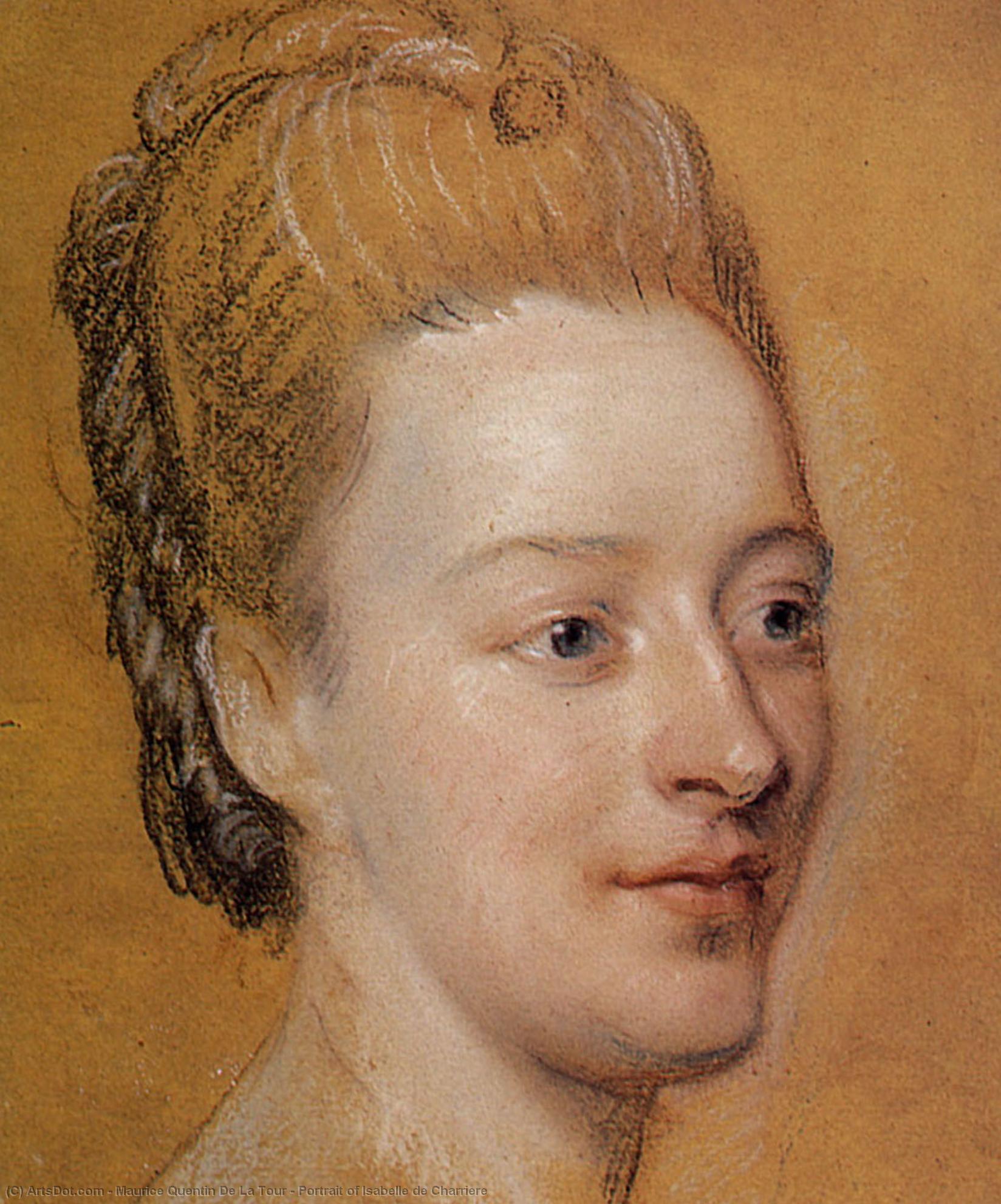 WikiOO.org - Encyclopedia of Fine Arts - Målning, konstverk Maurice Quentin De La Tour - Portrait of Isabelle de Charriere