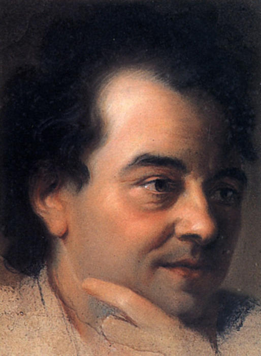 WikiOO.org - Encyclopedia of Fine Arts - Maľba, Artwork Maurice Quentin De La Tour - Face of the man, after Alexis Grimou