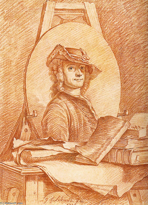 WikiOO.org - Enciklopedija dailės - Tapyba, meno kuriniai Maurice Quentin De La Tour - Georg Friedrich Schmidt