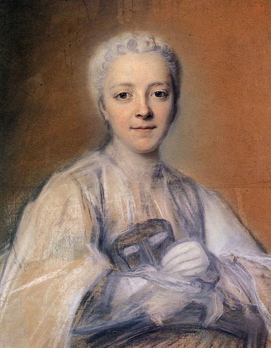 WikiOO.org - Enciklopedija dailės - Tapyba, meno kuriniai Maurice Quentin De La Tour - Jeanne Elisabeth de Geer, Baroness Tuyll