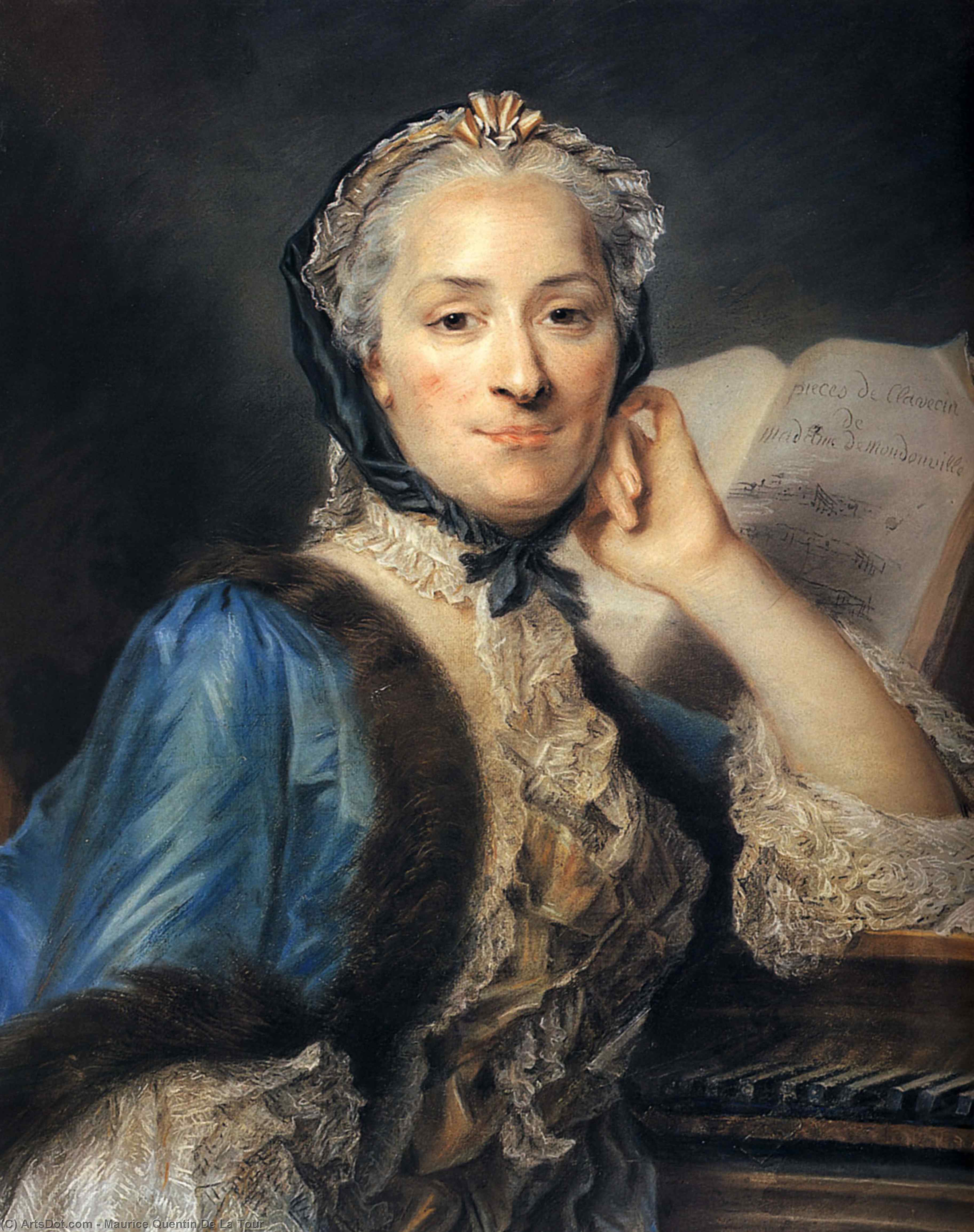 WikiOO.org - Encyclopedia of Fine Arts - Lukisan, Artwork Maurice Quentin De La Tour - Madame de Mondonville