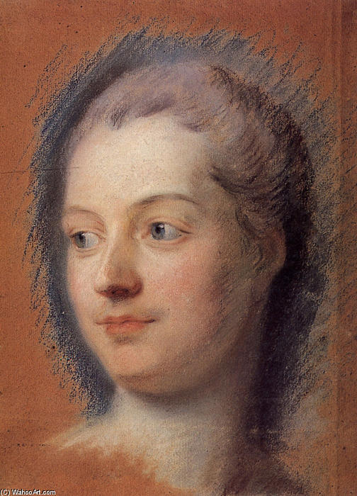 Wikioo.org - The Encyclopedia of Fine Arts - Painting, Artwork by Maurice Quentin De La Tour - Madame de Pompadour
