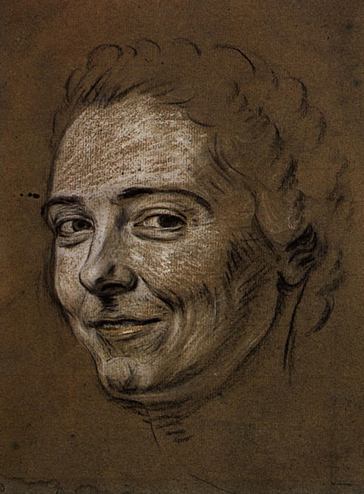 Wikioo.org – L'Encyclopédie des Beaux Arts - Peinture, Oeuvre de Maurice Quentin De La Tour - Etude pour le portrait de mademoiselle Dangeville