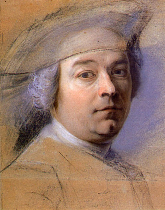 WikiOO.org - Enciklopedija likovnih umjetnosti - Slikarstvo, umjetnička djela Maurice Quentin De La Tour - Study for portrait of unknown man