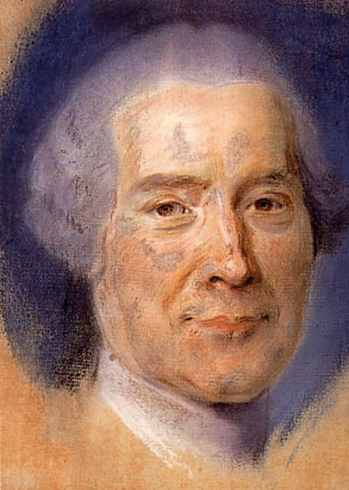 WikiOO.org - Encyclopedia of Fine Arts - Lukisan, Artwork Maurice Quentin De La Tour - Study for portrait of unknown man