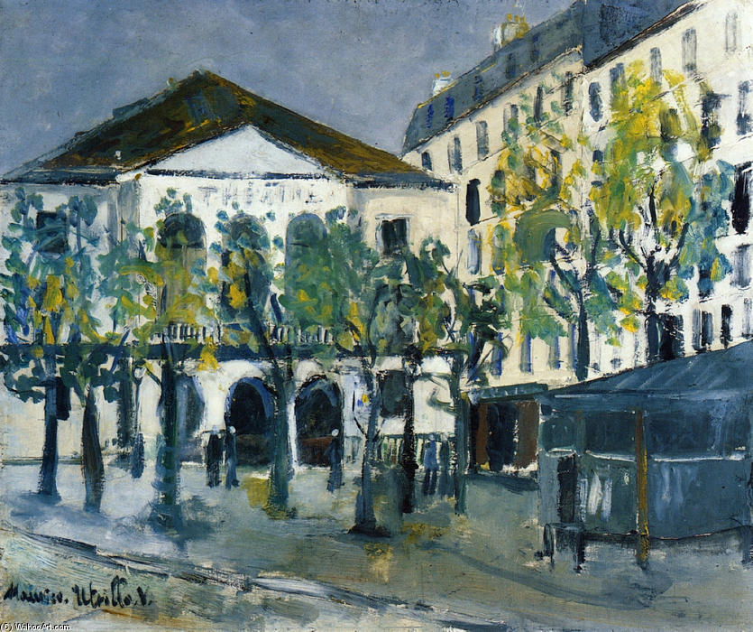Wikioo.org - The Encyclopedia of Fine Arts - Painting, Artwork by Maurice Utrillo - The Theatre l'Atelier