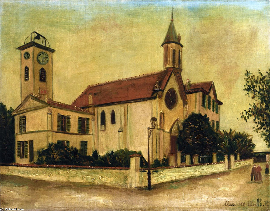 Wikioo.org – L'Encyclopédie des Beaux Arts - Peinture, Oeuvre de Maurice Utrillo - Église Beaulieu