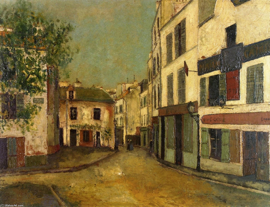 Wikioo.org - The Encyclopedia of Fine Arts - Painting, Artwork by Maurice Utrillo - Square Tertre on Montmartre