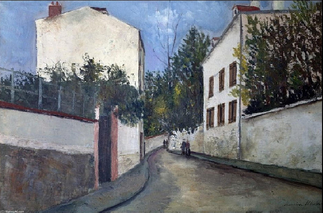 Wikioo.org - The Encyclopedia of Fine Arts - Painting, Artwork by Maurice Utrillo - Street in Sannois