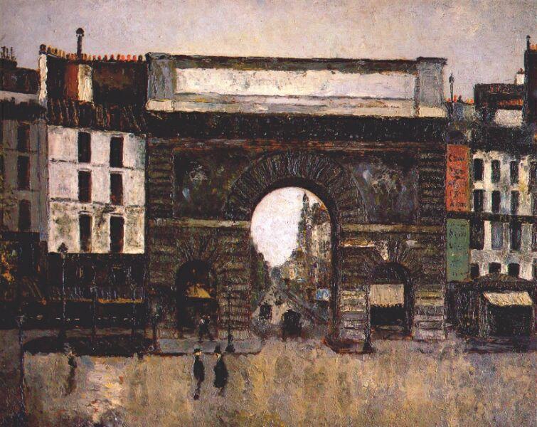 Wikioo.org - The Encyclopedia of Fine Arts - Painting, Artwork by Maurice Utrillo - The gate Saint-Martin